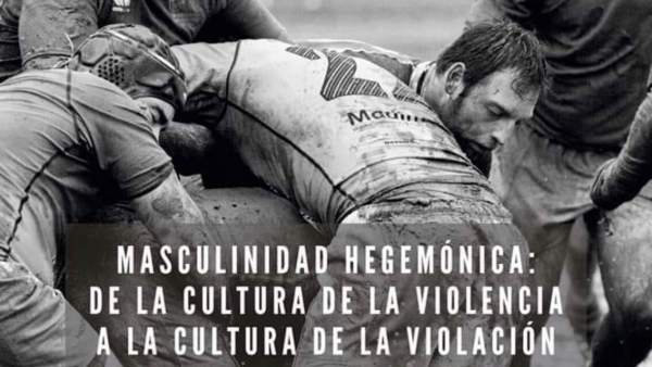 Cartel que vincula el rugby con la violencia machista Cartel que vincula el rugby con la violencia machista