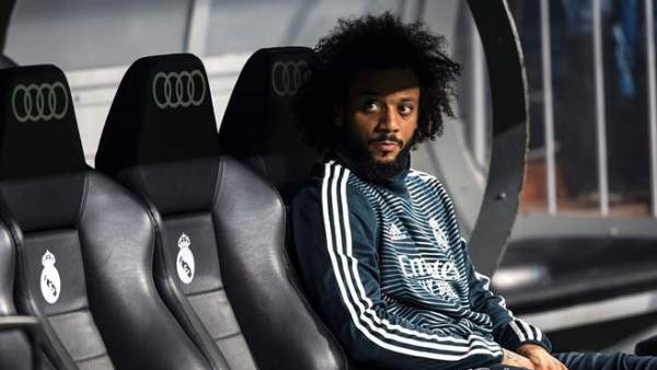 Marcelo, en el banquillo del Real Madrid. Marcelo, en el banquillo del Real Madrid.