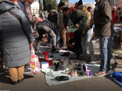 Los vendedores del mercadillo ambulante de Atocha