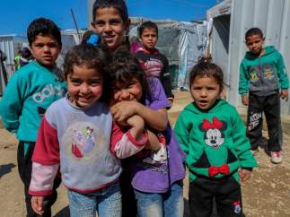 Niños refugiados sirios