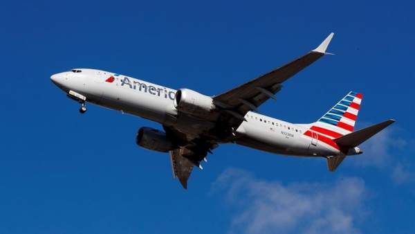 Un avión Boeing 737 Max 8 de American Airlines. Un avión Boeing 737 Max 8 de American Airlines.