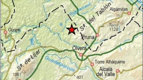 Cádiz.- Sucesos.- Registrado un terremoto de magnitud 4 en Olvera Cádiz.- Sucesos.- Registrado un terremoto de magnitud 4 en Olvera