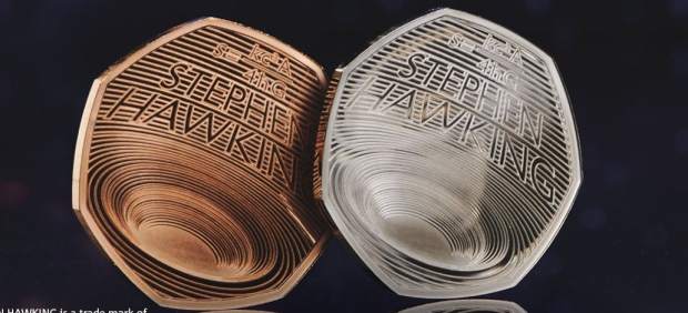 Moneda conmemorativa de Stephen Hawking