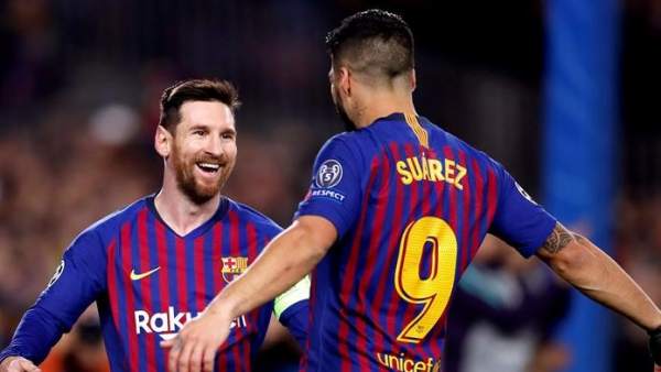 Luis Suárez y Leo Messi. Luis Suárez y Leo Messi.
