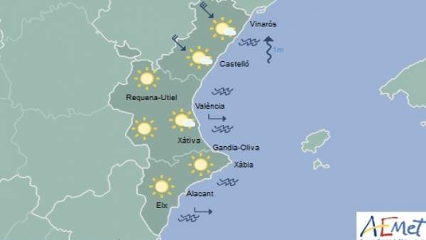 Cielo despejado y máximas de 21º este jueves en la Comunitat Valenciana Cielo despejado y máximas de 21º este jueves en la Comunitat Valenciana