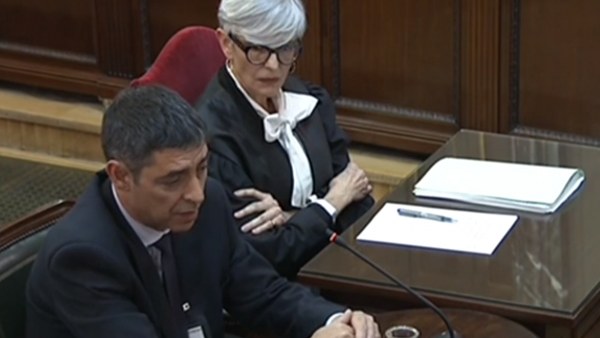 Trapero en el juicio del procés Trapero en el juicio del procés