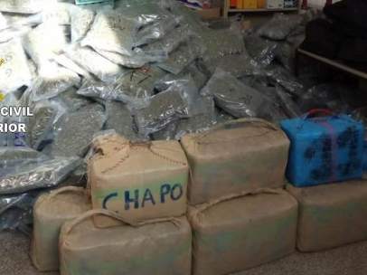 La droga encontrada por la Guardia Civil en la Junquera.