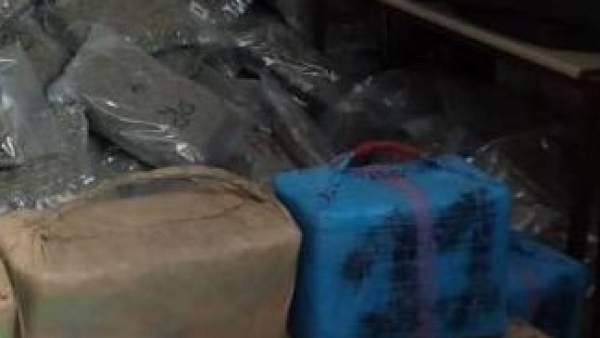 La droga encontrada por la Guardia Civil en la Junquera. La droga encontrada por la Guardia Civil en la Junquera.