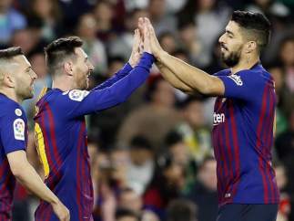 Leo Messi y Luis Suárez.