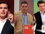 Rivera, Sánchez y Casado
