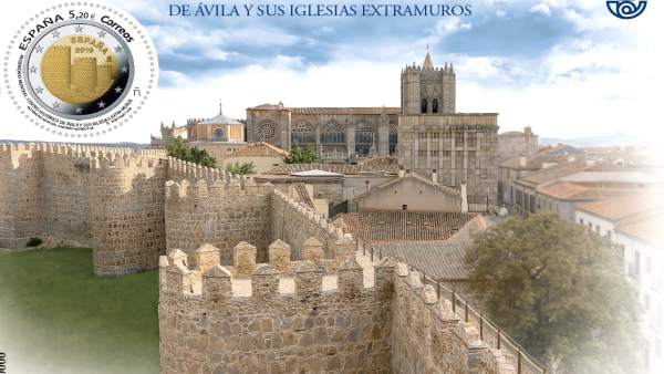 Correos edita un sello dedicado a Ávila con la imagen que ilustra la moneda pues Correos edita un sello dedicado a Ávila con la imagen que ilustra la moneda pues