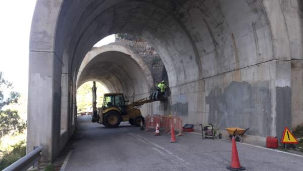 El falso túnel de Estellencs estará cerrado de jueves a sábado El falso túnel de Estellencs estará cerrado de jueves a sábado