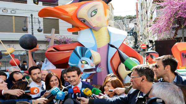 El presidente del PP, Pablo Casado, visita Valencia en 'Fallas' El presidente del PP, Pablo Casado, visita Valencia en 'Fallas'