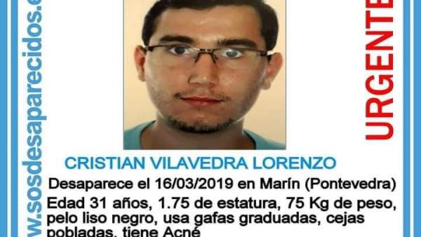 Buscan a un joven de 21 años desaparecido en Marín (Pontevedra) desde el pasado Buscan a un joven de 21 años desaparecido en Marín (Pontevedra) desde el pasado