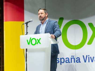 Santiago Abascal (Vox), en un acto del partido.