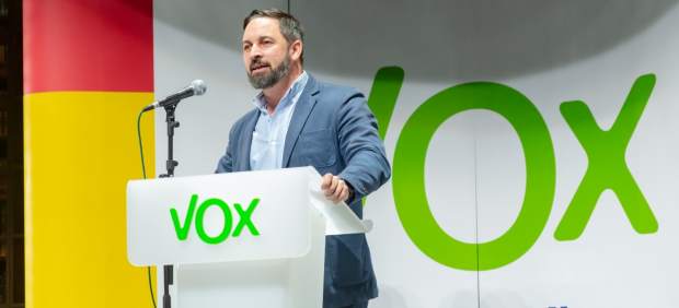 Santiago Abascal (Vox), en un acto del partido.