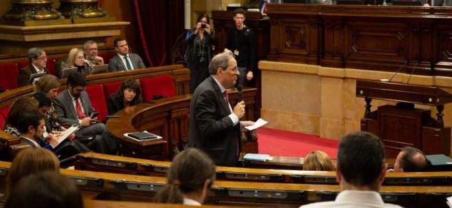 Quim Torra comparece en el Parlament