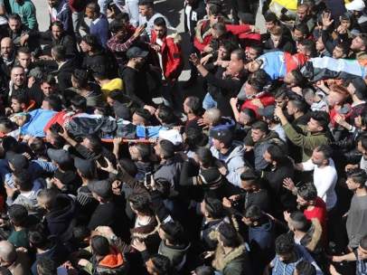 Funeral por jóvenes palestinos en Nablus