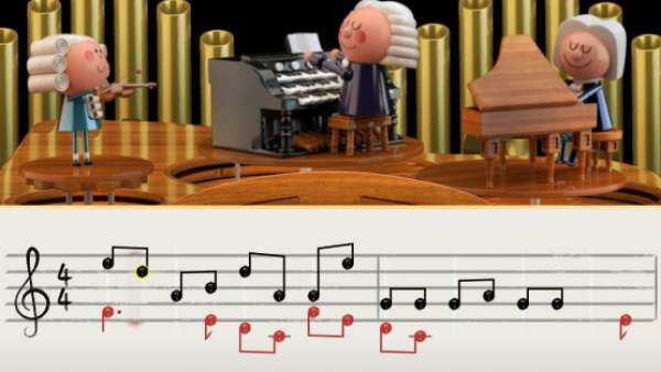 Doodle dedicado a Johann Sebastian Bach Doodle dedicado a Johann Sebastian Bach