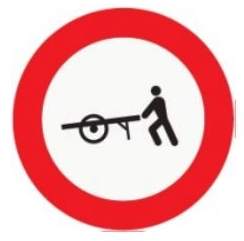 Entrada prohibida a carros de mano. 