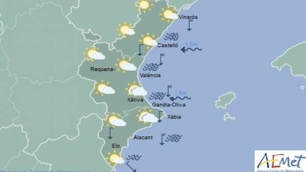 El fin de semana comienza con lluvias débiles en Valencia y Alicante y temperatu El fin de semana comienza con lluvias débiles en Valencia y Alicante y temperatu