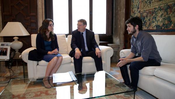 Oltra, Puig, Estañ en el Palau de la Generalitat Oltra, Puig, Estañ en el Palau de la Generalitat