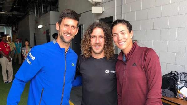 Djokovic, Puyol y Muguruza en Miami Djokovic, Puyol y Muguruza en Miami