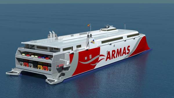Naviera Armas bautiza su nuevo catamarán con el nombre de 'Volcán de Tagoro' Naviera Armas bautiza su nuevo catamarán con el nombre de 'Volcán de Tagoro'