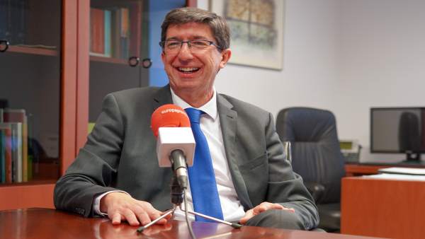 El vicepresidente de la Junta, Juan Marín, durante la entrevista con Europa Pres El vicepresidente de la Junta, Juan Marín, durante la entrevista con Europa Pres