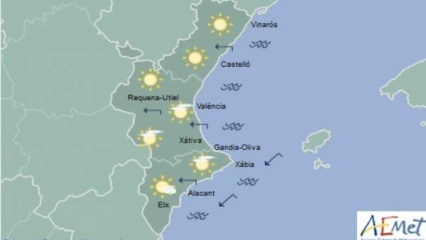 Domingo soleado con temperaturas que rondarán los 20 grados en toda la Comunitat Domingo soleado con temperaturas que rondarán los 20 grados en toda la Comunitat