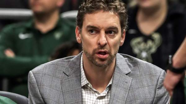 Pau Gasol, en la grada Pau Gasol, en la grada