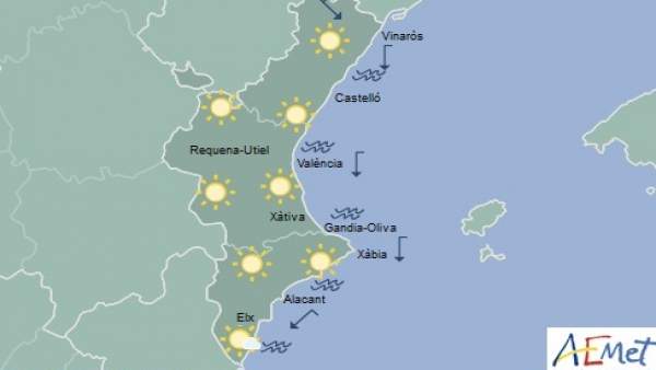 La semana comienza con cielos despejados y máximas de 23º en la Comunitat Valenc La semana comienza con cielos despejados y máximas de 23º en la Comunitat Valenc