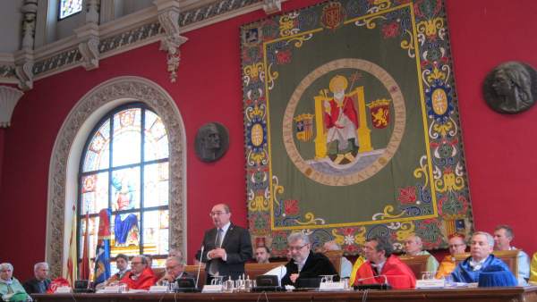 Lambán subraya el apoyo esta legislatura a la UZ en financiación, promoción del Lambán subraya el apoyo esta legislatura a la UZ en financiación, promoción del