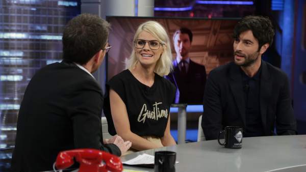Amaia Salamanca y Javier Rey, en 'El hormiguero'. Amaia Salamanca y Javier Rey, en 'El hormiguero'.