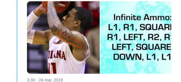 Un jugador de la NCAA se tatúa un truco de GTA