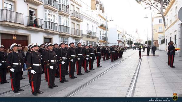 Cádiz.- La Infantería de Marina realiza este miércoles un arriado de bandera en Cádiz.- La Infantería de Marina realiza este miércoles un arriado de bandera en