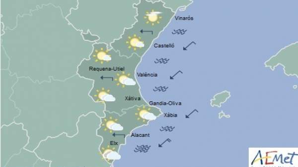 Las lluvias podrían llegar al extremo sur de la Comunitat al final de este sábad Las lluvias podrían llegar al extremo sur de la Comunitat al final de este sábad
