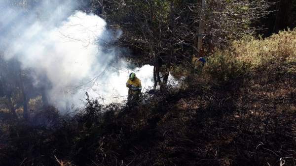 Dos incendios forestales activos en Cantabria, sin riesgo para personas o edific Dos incendios forestales activos en Cantabria, sin riesgo para personas o edific