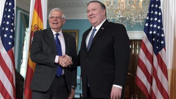 Josep Borrell y Mike Pompeo Josep Borrell y Mike Pompeo