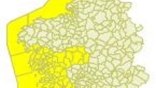 La provincia de Pontevedra y parte de A Coruña tendrán este martes aviso por llu La provincia de Pontevedra y parte de A Coruña tendrán este martes aviso por llu