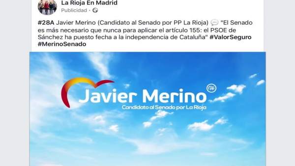 La Junta Electoral declara ilegal la campaña del PP 'La Rioja en Madrid' y acuer La Junta Electoral declara ilegal la campaña del PP 'La Rioja en Madrid' y acuer
