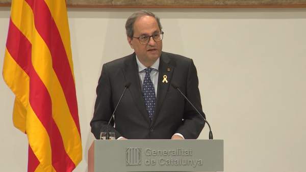 Torra ve una "aberración" la decisión de la juez del 1-O Torra ve una "aberración" la decisión de la juez del 1-O