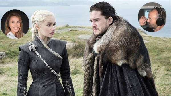 María Blanco es la voz de Daenerys Targaryen y Eduardo Bosch, de Jon Nieve. María Blanco es la voz de Daenerys Targaryen y Eduardo Bosch, de Jon Nieve.