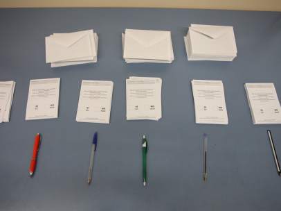 Papeletas de votaciones del referéndum del 1-O.