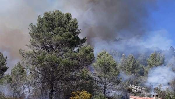 Alicante.- Medios aéreos y terrestres trabajan en la extinción de un incendio en Castell de Castells Alicante.- Medios aéreos y terrestres trabajan en la extinción de un incendio en Castell de Castells