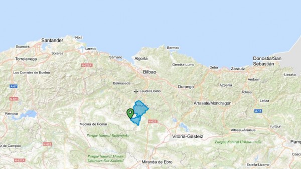 Vista del lugar donde se han hallado unos restos humanos en el término municipal de Amurrio, Álava Vista del lugar donde se han hallado unos restos humanos en el término municipal de Amurrio, Álava