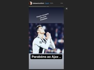 Mensaje de Katia Aveiro a Cristiano