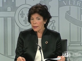 Isabel Celaá, la ministra portavoz del Gobierno, durante una rueda de prensa posterior a un Consejo de Ministros.