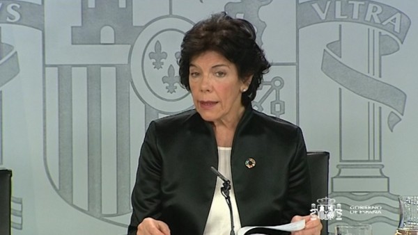 Isabel Celaá, la ministra portavoz del Gobierno, durante una rueda de prensa posterior a un Consejo de Ministros. Isabel Celaá, la ministra portavoz del Gobierno, durante una rueda de prensa posterior a un Consejo de Ministros.