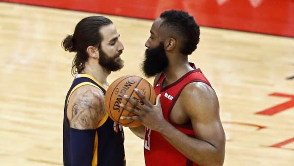 Ricky Rubio y James Harden Ricky Rubio y James Harden